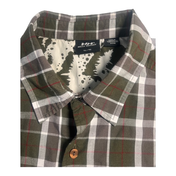 Helly Hanson Men's Brown Short Sleeve Plaid Casual Shirt XL - Picture 2 of 6